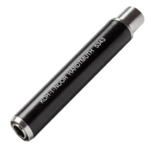 A black metal chalk holder designed for 9–10mm round chalk sticks.